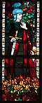 Saint Maurice, stained-glass by Józef Mehoffer, 1898–1899, in the cathedral in Fribourg