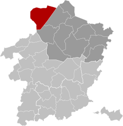 Location of Lommel in Limburg