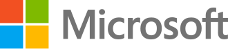 Microsoft logo, depicting a square divided into four sub-squares, colored red-orange, green, yellow and blue (clockwise), with the company name appearing to its right