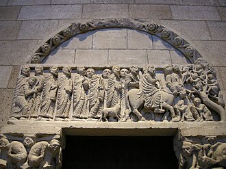 Scuola di biduino, portale da san leonardo al frigido, vicino massa carrara, Biduino, 1170–80