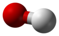 Ball-and-stick model of the hydroxide anion