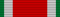 A ribbon 1/18 green, 1/18 white 14/18 red, 1/18 white and 1/18 green.