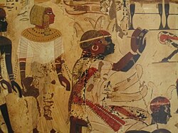 Nubian Prince Hekanefer bringing tribute for King Tut, 18th Dynasty, Tomb of Huy