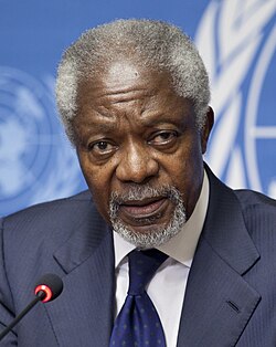 Kofi Annan '61, Secretary-General of the United Nations and Nobel Peace Prize laureate