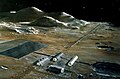 Lunar mass driver powered by solar panels.