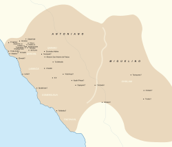 Map of west-central California