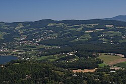 Aerial view with Rabenwald in the background
