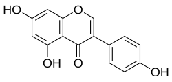 2D representation of the chemical structure of genistein .