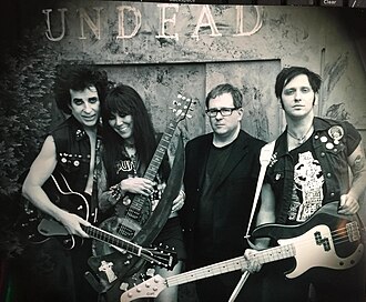 The Undead in 2018. From left to right: Bobby Steele, Diana Steele, Joe Stoker, and Tristan D'Graves.