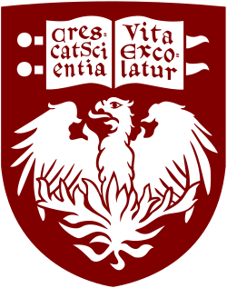 The coat of arms of the University of Chicago