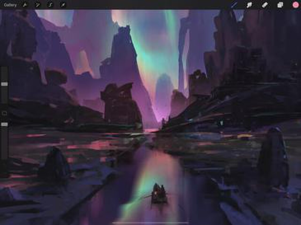 Procreate Interface displaying an artwork by Ayan Nag, February 2020.jpg