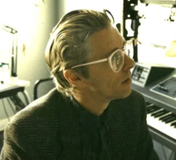 Armiger at his Minton House studio in Kings Cross in the 1990s