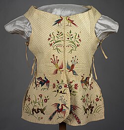 A pair of quilted linen jumps, late 17th-early 18th century