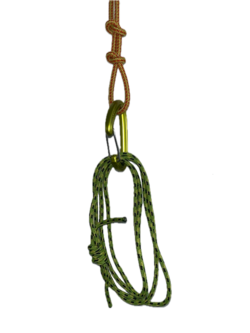 A cordelette tied with a double fisherman's knot