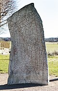 Rök runestone (c. 800 CE), showing ᛟ alongside Younger Futhark runes[43]