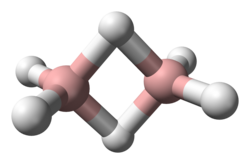 Ball and stick model of diborane