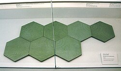 Original Casa Milà tiles on display at MoMA