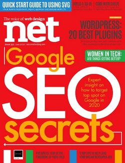cover of .net magazine in red colour