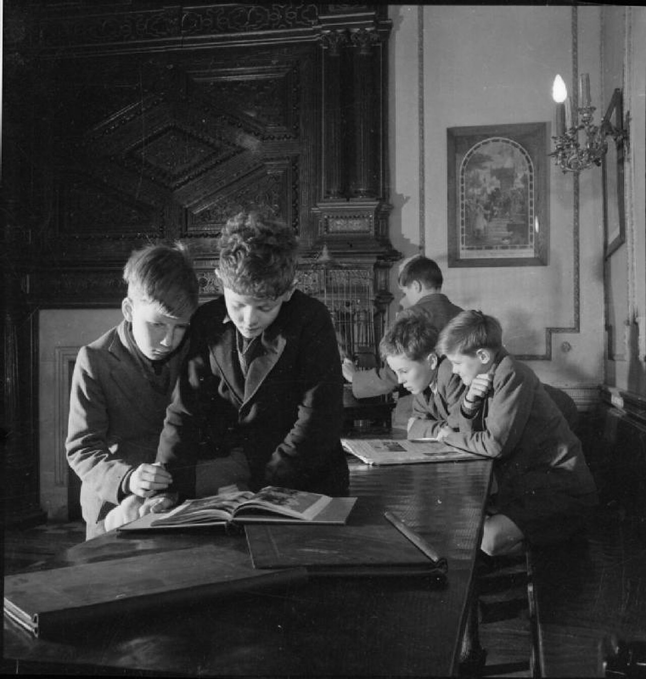 Catholic Public School- Everyday Life at Ampleforth College, York, England, UK, 1943 D17372.jpg