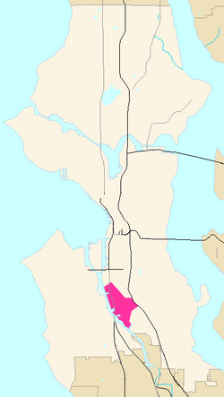 Georgetown highlighted in pink