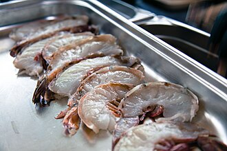 Split raw prawns