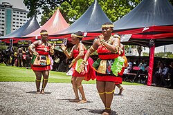 Two ladies dancing Adowa