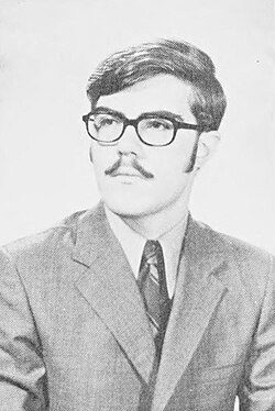Black and white photo of Covington as a teenager