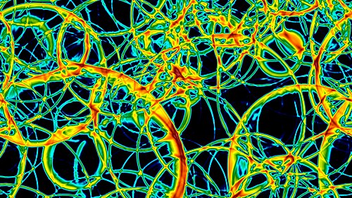 Later stages: overlapping bubble collisions.