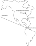 Image of a reverse land bridge.