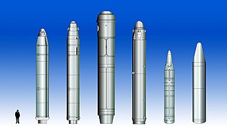 Selected Russian and Chinese SLBMs. L to R: R-29 Vysota (SS-N-8), R-29R (SS-N-18), R-39 (SS-N-20), R-29RM (SS-N-23), JL-1, JL-2