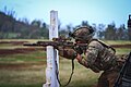 U.S. Army infantryman training with an M7 rifle at Schofield Barracks
