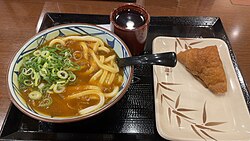 Curry udon and inari-zushi