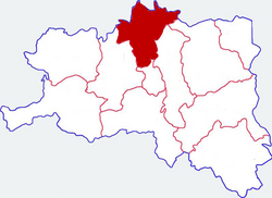 Location in Hanzhong
