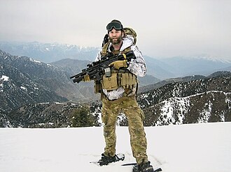 Everman serving with the U.S. Army Special Forces in Afghanistan (from 2013 NYT article)