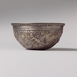 Ancient Greek gilded bowl; 2nd–1st century BC; height: 7.6 cm, diameter: 14.8 cm; Metropolitan Museum of Art