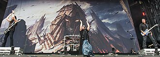 Disturbed performing at Rock im Park in 2016