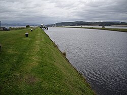 View along the canal to the sea lock