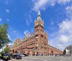 St Pancras International is the main terminal for high-speed Eurostar and High Speed 1 services.