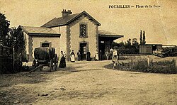 The railway station in Fourilles, in the early 20th century