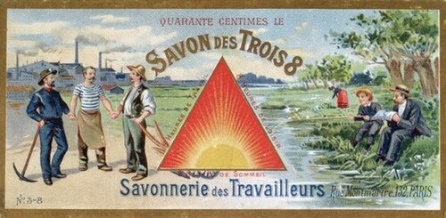 French: Savon des Trois 8, lit. 'Soap of the Three 8'