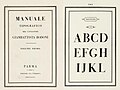 Bodoni's posthumous Manuale Tipografico, 1818