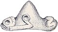 Three-pointed stone which was in the private collection of Mr. Yunghannis of Bayamón, in the late 19th century[12]