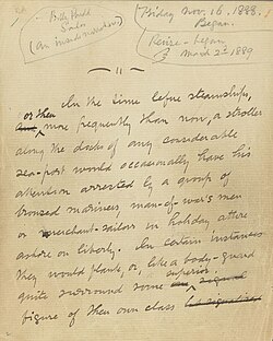 Billy Budd manuscript, first page