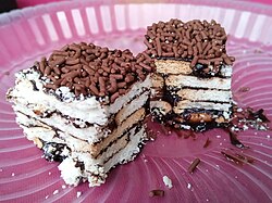 Batik cake with chocolate sprinkles