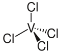 Structural formula of the vanadium tetrachloride molecule