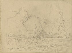 F1541r Landscape with Cypresses, Van Gogh Museum