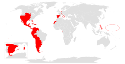 Map of Spanish Colonial Empire
