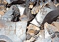 The petroglyph with swastikas, Gegham mountains, Armenia, circa 8,000–5,000 BCE[98]