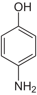 Skeletal formula of 4-aminophenol