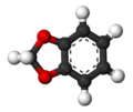 Ball and stick model of 1,3-benzodioxole